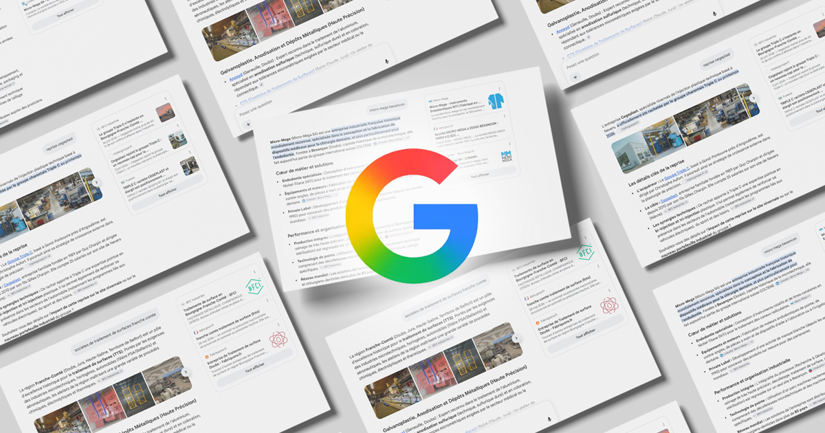 Les AI Overviews de Google : BFC Industries parmi les références citées