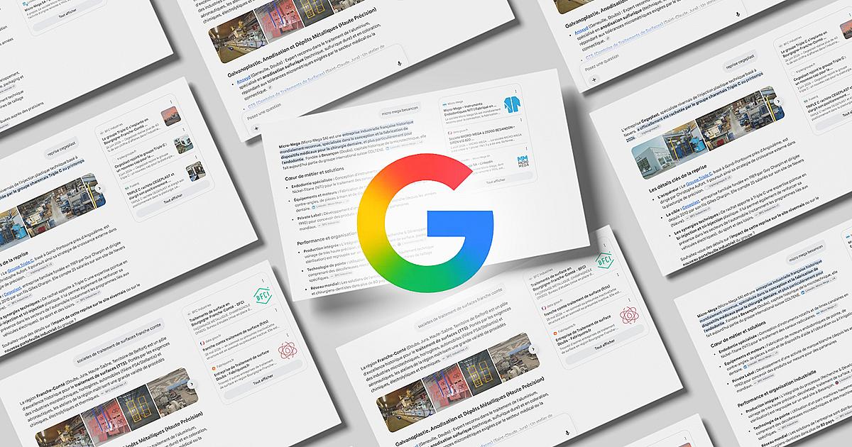 Les AI Overviews de Google : BFC Industries parmi les références citées